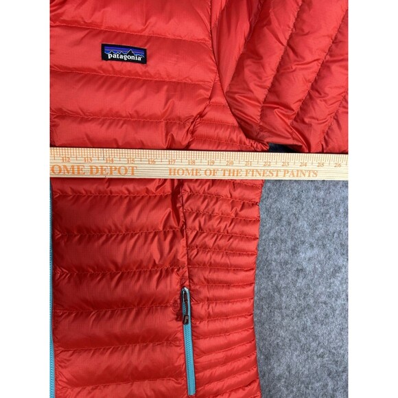 Patagonia Jacket Womens XL Red Down Sweater Puffer Coat Full Zip Warm Goose Down - Picture 9 of 14